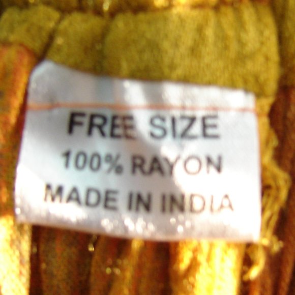 Brown Green Orange Yellow Sequin Peacock Skirt - Picture 11 of 16